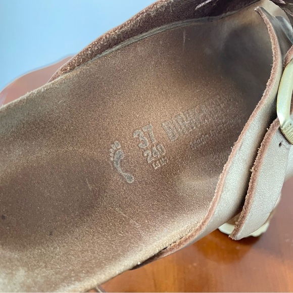 Birkenstock Bellary Metallic Gold Leather Slide Sandals | EU 37 - Picture 8 of 8